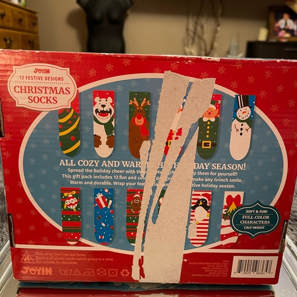 JOYIN 12 Pairs Warm Soft Cotton Christmas Socks Set for Christmas - NWT - Picture 10 of 15